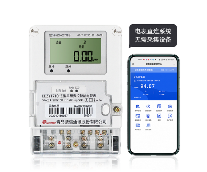 青岛鼎信DDZY1710-Z型NB通讯智能电能表